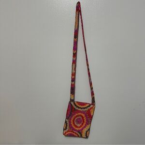 CHRISTIANA FULLY BEADED Crossbody-pinks, gold, orange, cream.